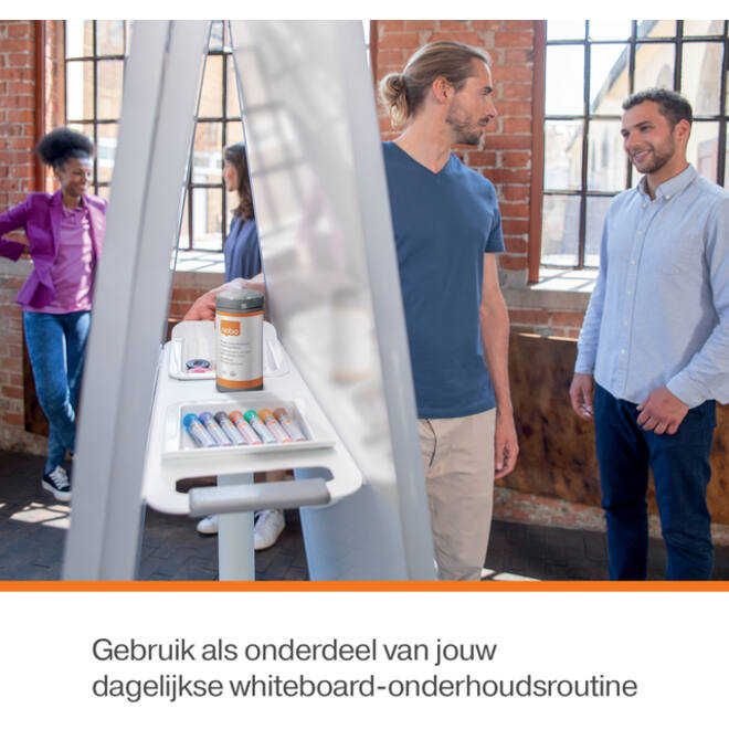 Whiteboardreinigingsdoekjes Nobo plasticvrij 100 stuks