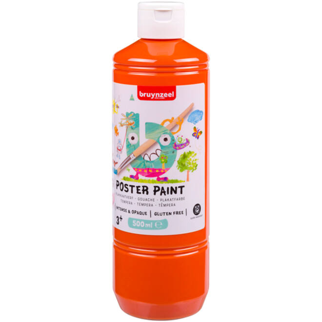 Plakkaatverf Bruynzeel fles à 500ml oranje