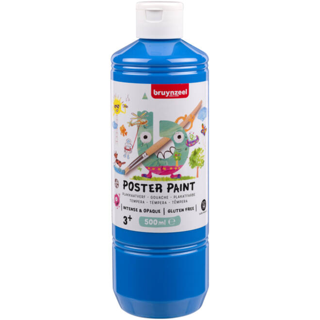 Plakkaatverf Bruynzeel fles 500ml lichtblauw