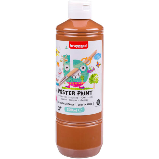 Plakkaatverf Bruynzeel fles à 500ml lichtbruin