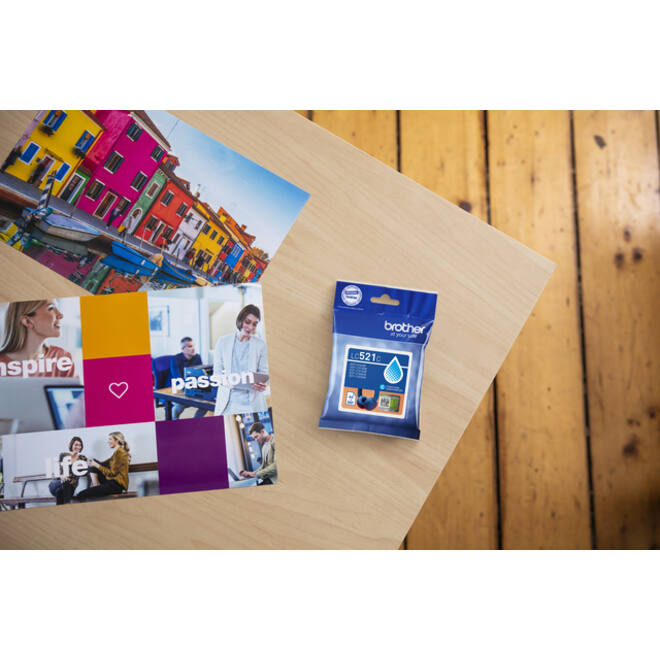 Inktcartridge Brother LC-521C blauw