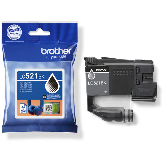 Inktcartridge Brother LC-521BK zwart