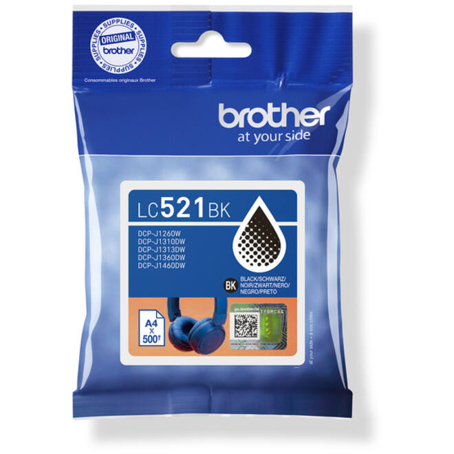 Inktcartridge Brother LC-521BK zwart