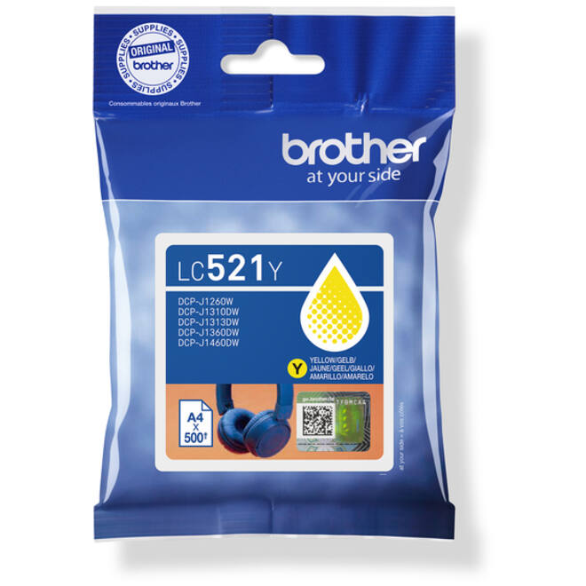 Inktcartridge Brother LC-521Y geel