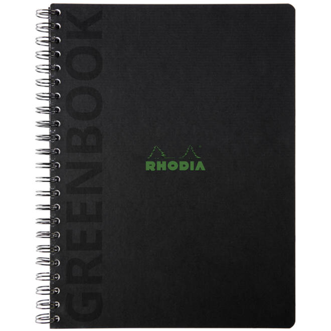 Notitieboek Rhodia Greenbook recycled A4+ lijn 160 pagina's 90gr hc