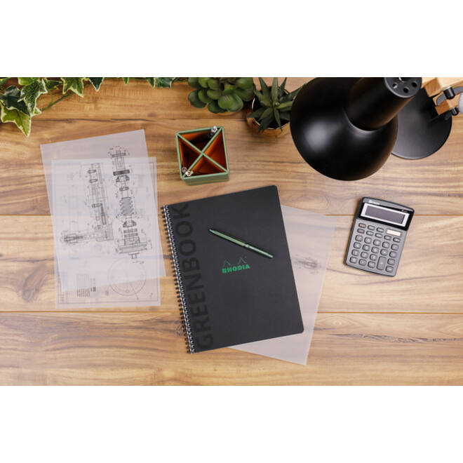 Notitieboek Rhodia Greenbook recycled A5+ lijn 160 pagina's 90gr sc