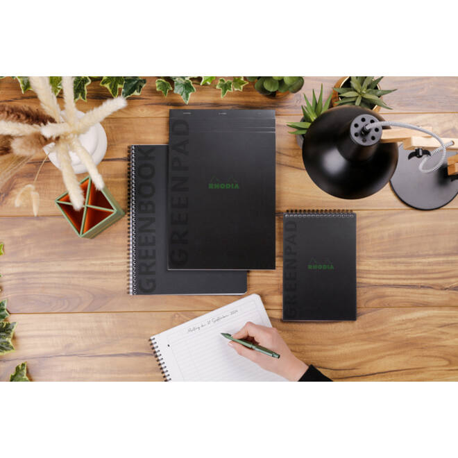 Notitieboek Rhodia Greenbook recycled A5+ lijn 160 pagina's 90gr sc
