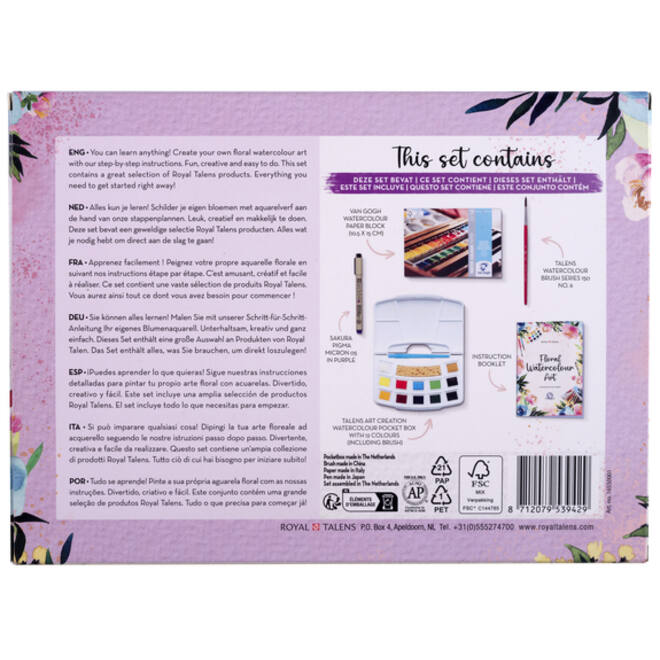 Aquarelverfset Talens Art Creation Floral Watercolour Art assorti