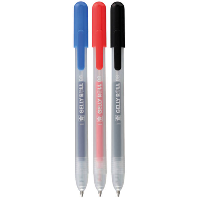 Gelschrijver Sakura Gelly Roll Classic 08 klikfunctie set à 3 kleuren