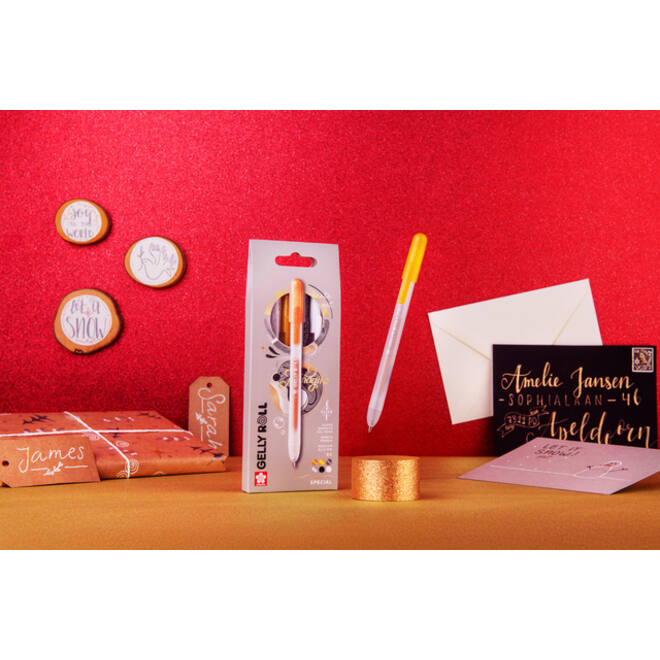 Gelschrijver Sakura Gelly Roll Special 08 klikfunctie set à 3 kleuren zilver