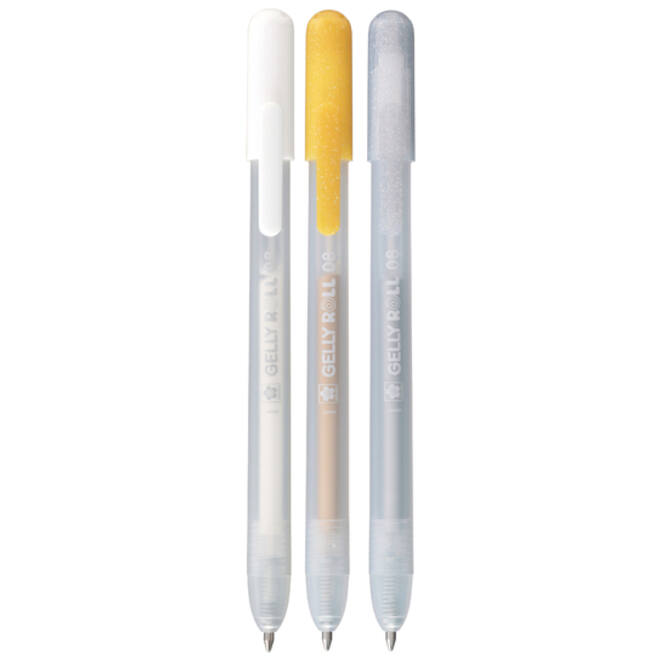 Gelschrijver Sakura Gelly Roll Special 08 klikfunctie set à 3 kleuren goud