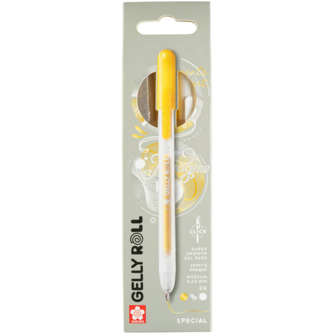 Gelschrijver Sakura Gelly Roll Special 08 klikfunctie set à 3 kleuren goud