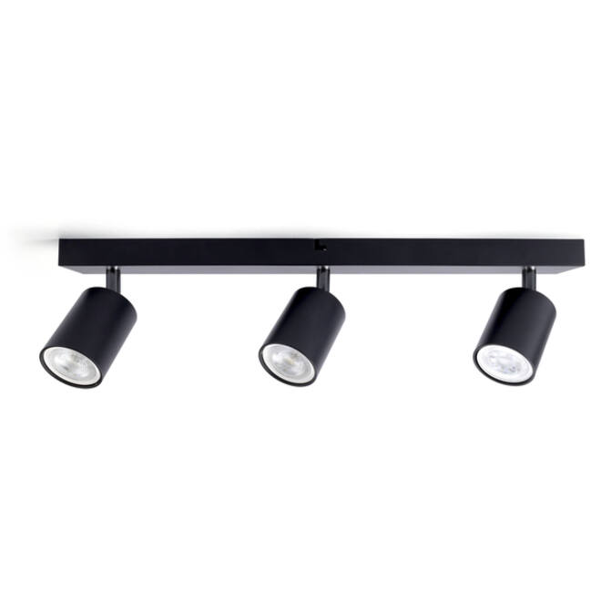 Plafondspot Integral Siena 3 spot IP20 GU10 zwart