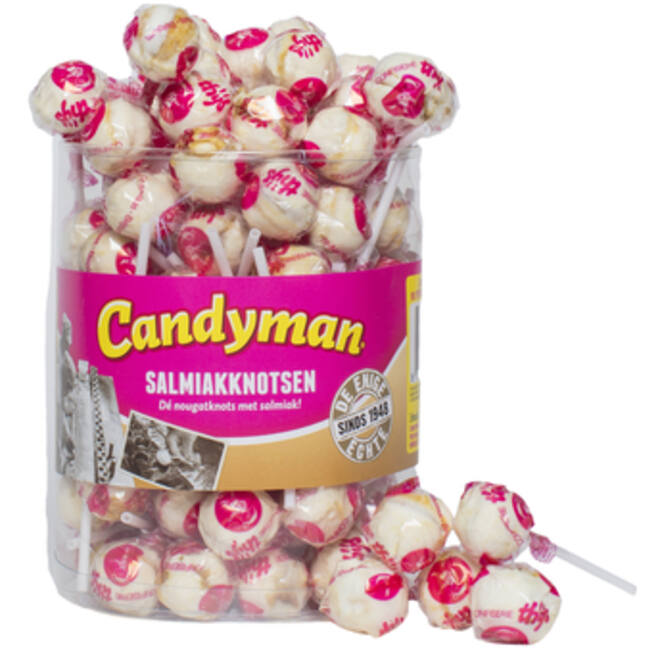 Lolly Candyman Salmiakknotsen 60 stuks