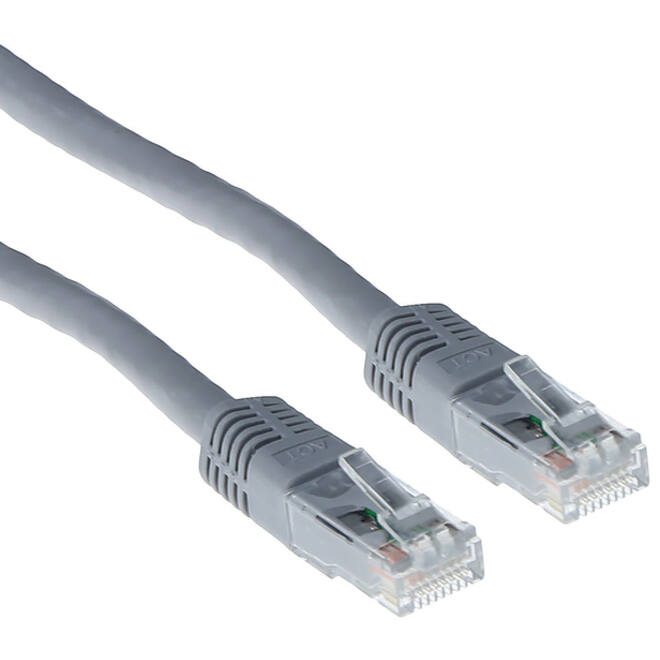 Kabel ACT U/UTP CAT6 patchkabel RJ45 Grijs 5 meter