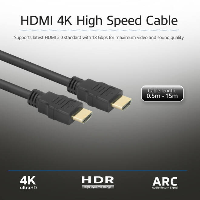 Kabel ACT HS v2.0 HDMI-A male - HDMI-A male (AWG30) 3 meter
