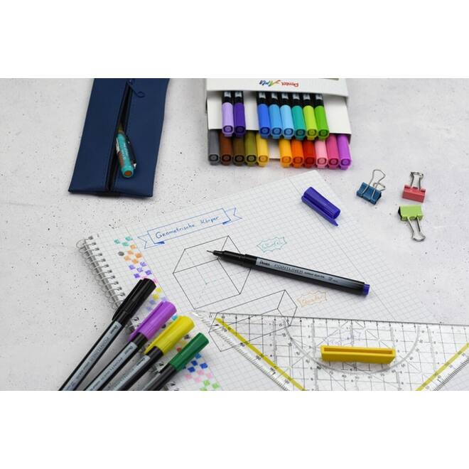 Fineliner Pentel Pointliner S40-A fijn zwart