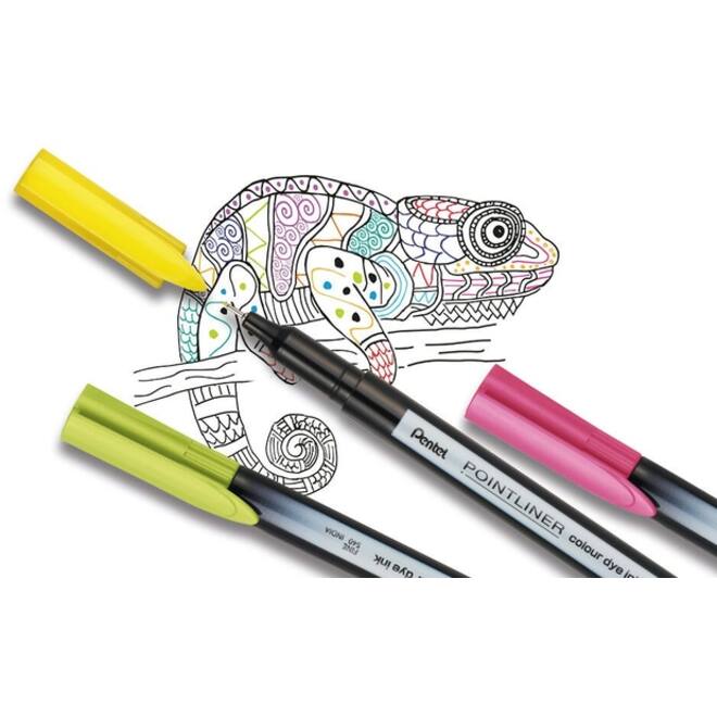 Fineliner Pentel Pointliner S40-A fijn zwart