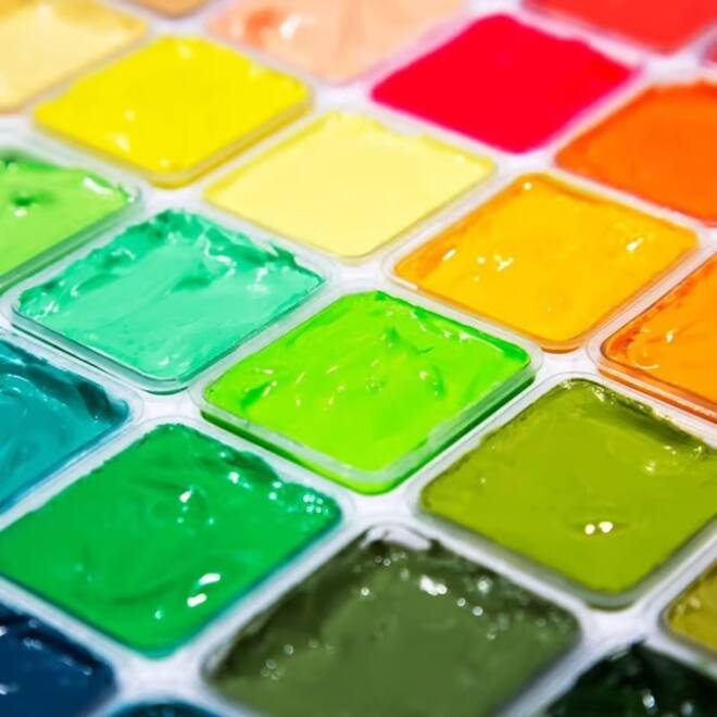 Gouache HIMI 56 kleuren 30gr inclusief neon en matellic opbergbox wit