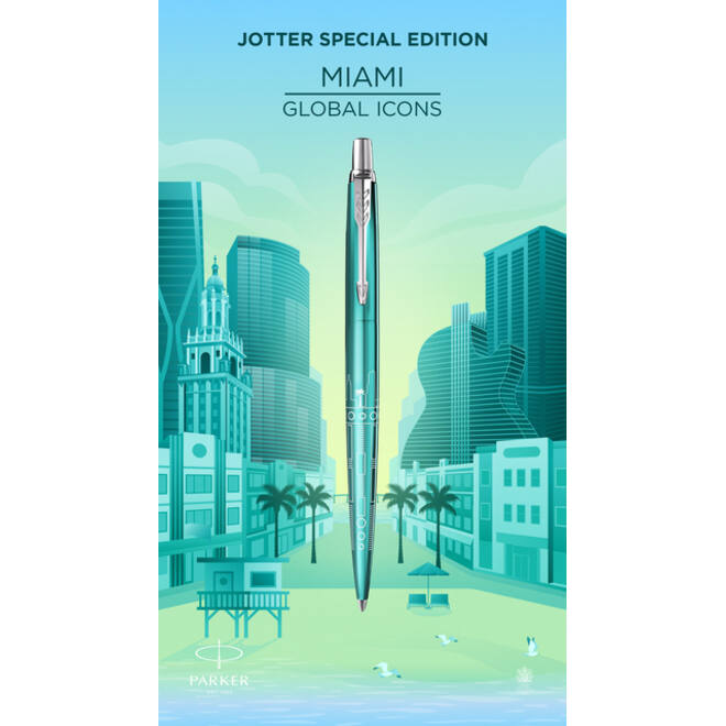 Balpen Parker Jotter special edition Miami turquoise CT medium