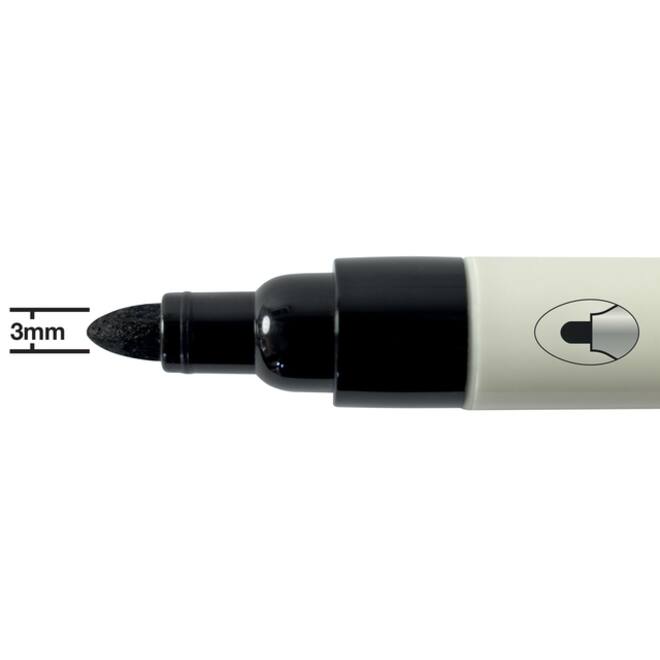 Whiteboardmarker Nobo ronde punt 3mm zwart