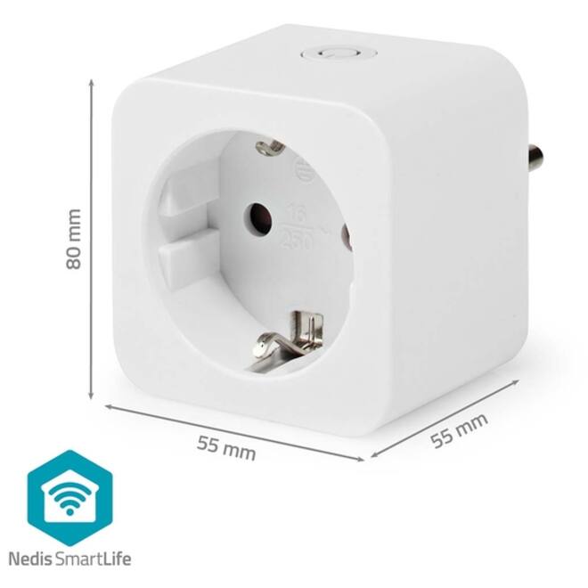 Slimme stekker Nedis Smartlife Wifi 3 stuks wit