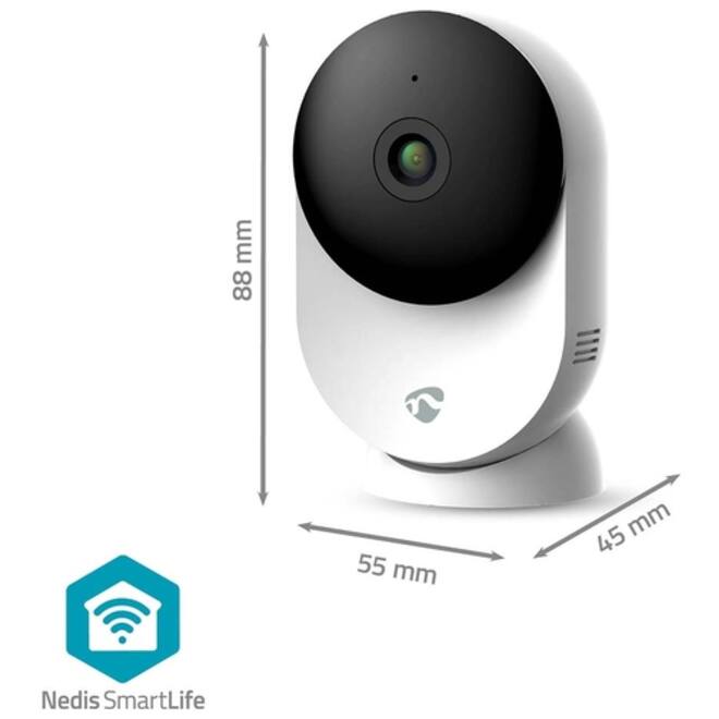 Beveiligingscamera Nedis Smartlife Wifi indoor 3MP Full HD 1296p wit