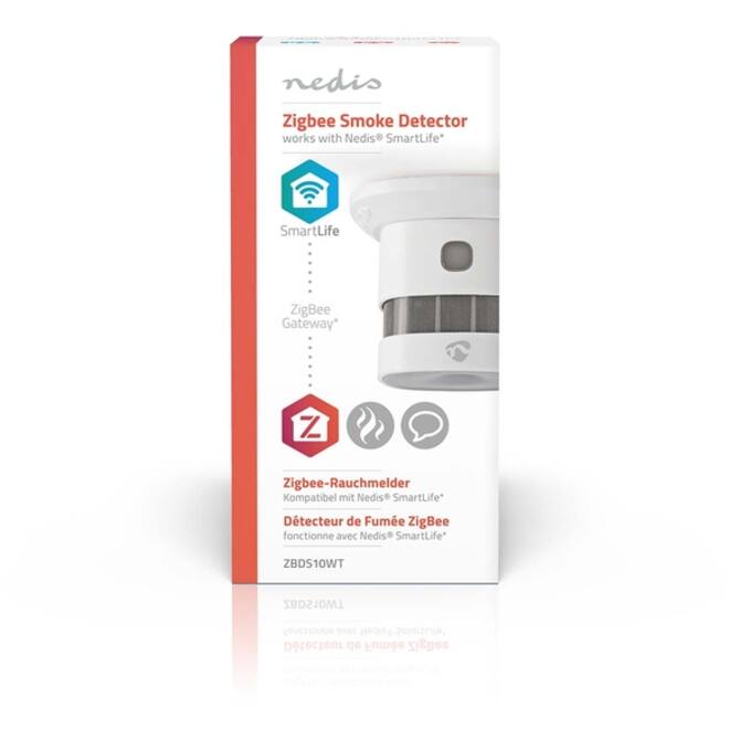 Rookmelder Nedis Smartlife Zigbee 3.0 Wifi 10 jaar sensor wit