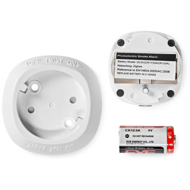 Rookmelder Nedis Smartlife Zigbee 3.0 Wifi 10 jaar sensor wit