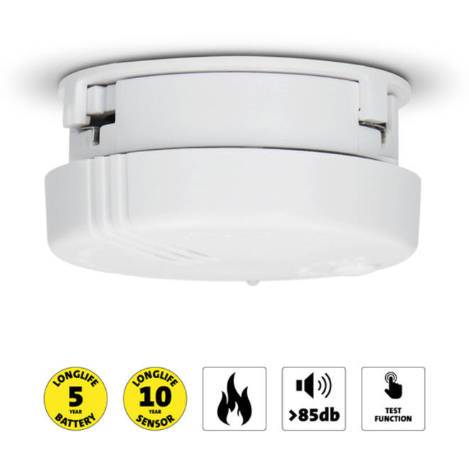 Rookmelder Alecto mini met 5 jaar batterij SA100 wit