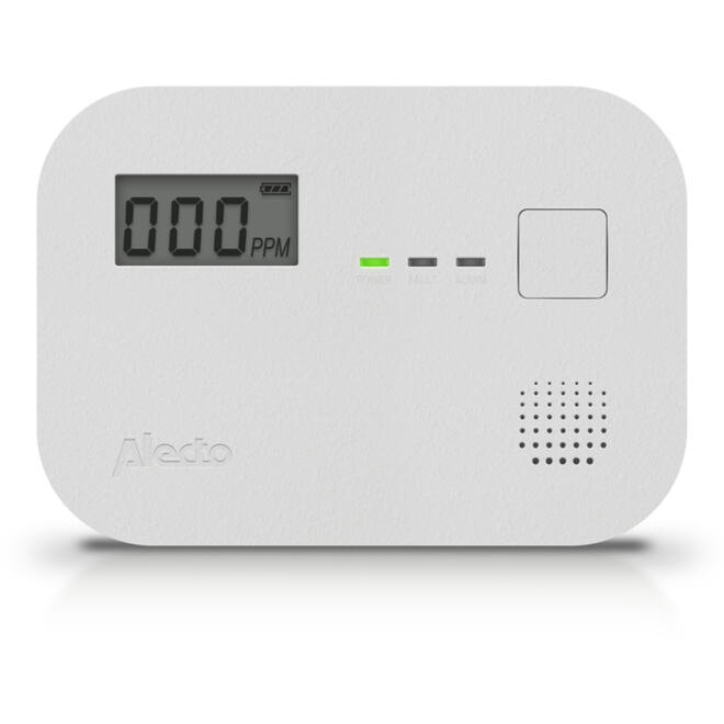 Koolmonoxidemelder Alecto 10 jaar sensor en display COA3910 wit