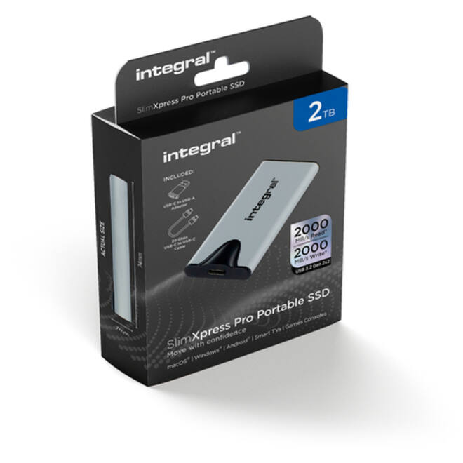 SSD Integral SlimXpress Portable USB-C 2TB