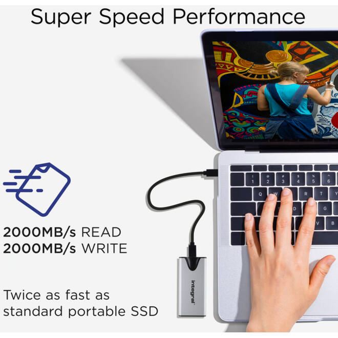 SSD Integral SlimXpress Portable USB-C 500GB