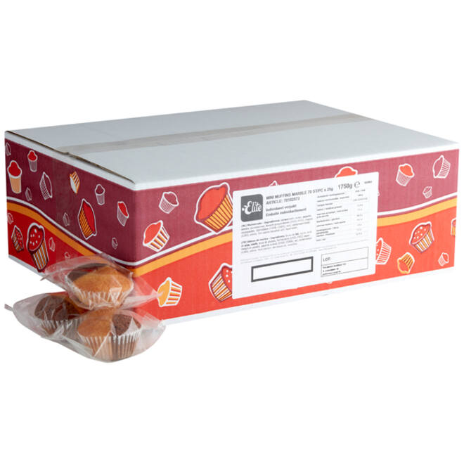 Muffins Elite mini marble 70 stuks
