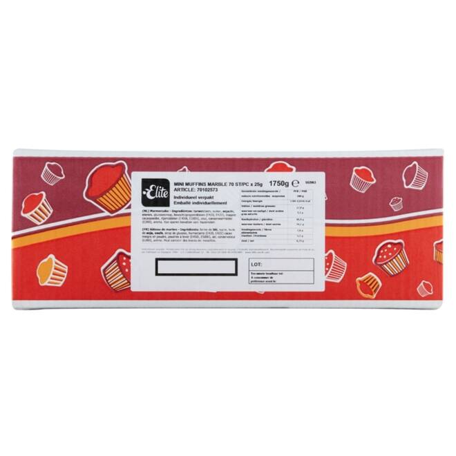 Muffins Elite mini marble 70 stuks