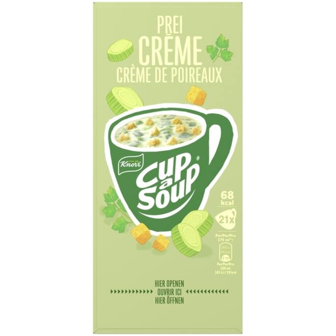 Cup-a-Soup Knorr prei-crème 21x175ml