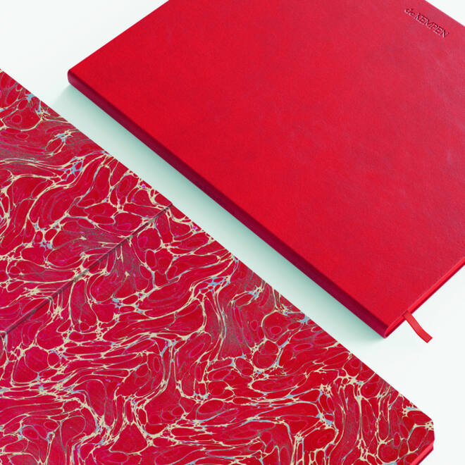 Notitieboek de KEMPEN Poppy 171x220mm lijn 192 pagina's 90gr rood