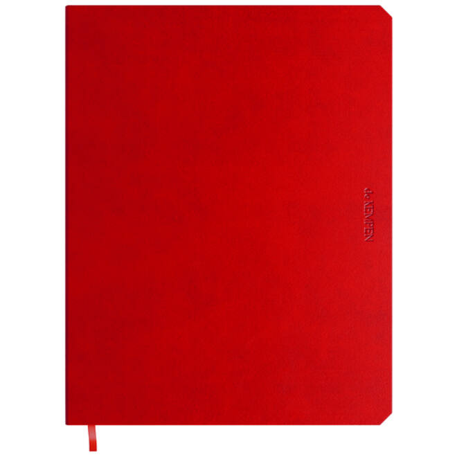 Notitieboek de KEMPEN Poppy 171x220mm blanco 192 pagina's 90gr rood