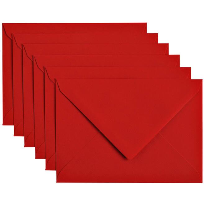 Envelop Papicolor C6 114x162mm rood
