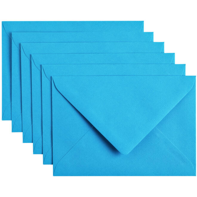 Envelop Papicolor C6 114x162mm hemelsblauw pak à 6 stuks