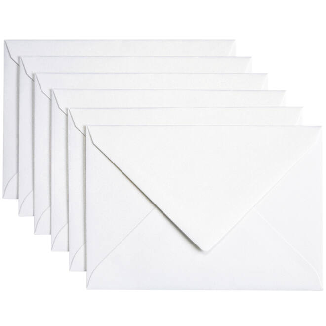 Envelop Papicolor C6 114x162mm metallic parelwit