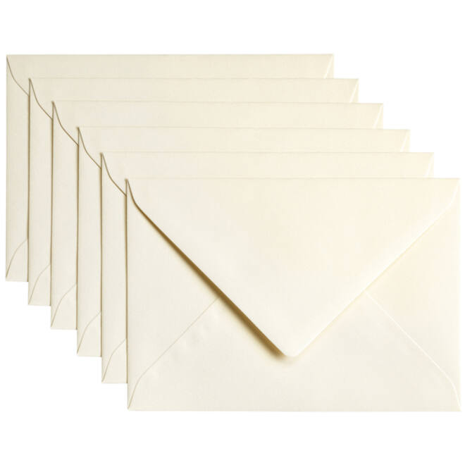 Envelop Papicolor C6 114x162mm metallic ivoor