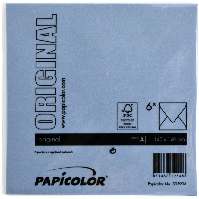 Envelop Papicolor 140x140mm donkerblauw