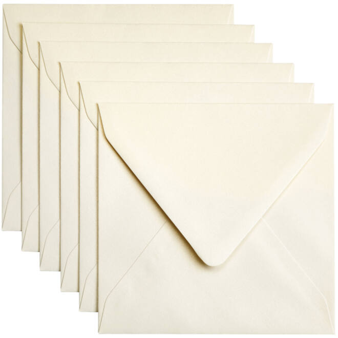 Envelop Papicolor 140x140mm metallic ivoor