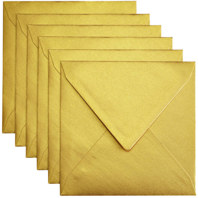 Envelop Papicolor 140x140mm metallic goud