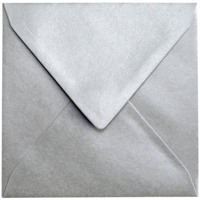 Envelop Papicolor 140x140mm metallic zilver