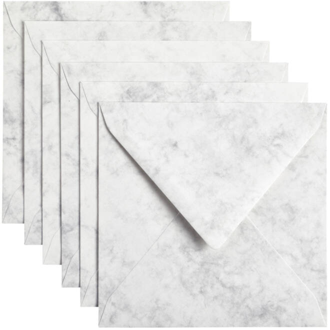 Envelop Papicolor 140x140mm marble grijs
