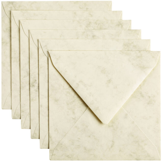 Envelop Papicolor 140x140mm marble ivoor