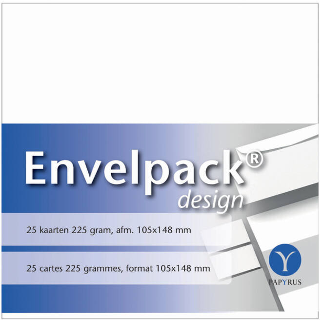 Dubbele kaart Papyrus Envelpack Design A6 105x148mm wit 894456