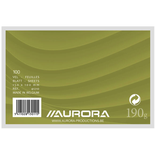 Systeemkaart Aurora 150x100mm blanco 190gr wit